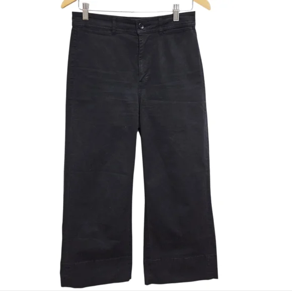 Everlane Utility Wide Leg Pants Black Size 4 - Picture 3 of 11